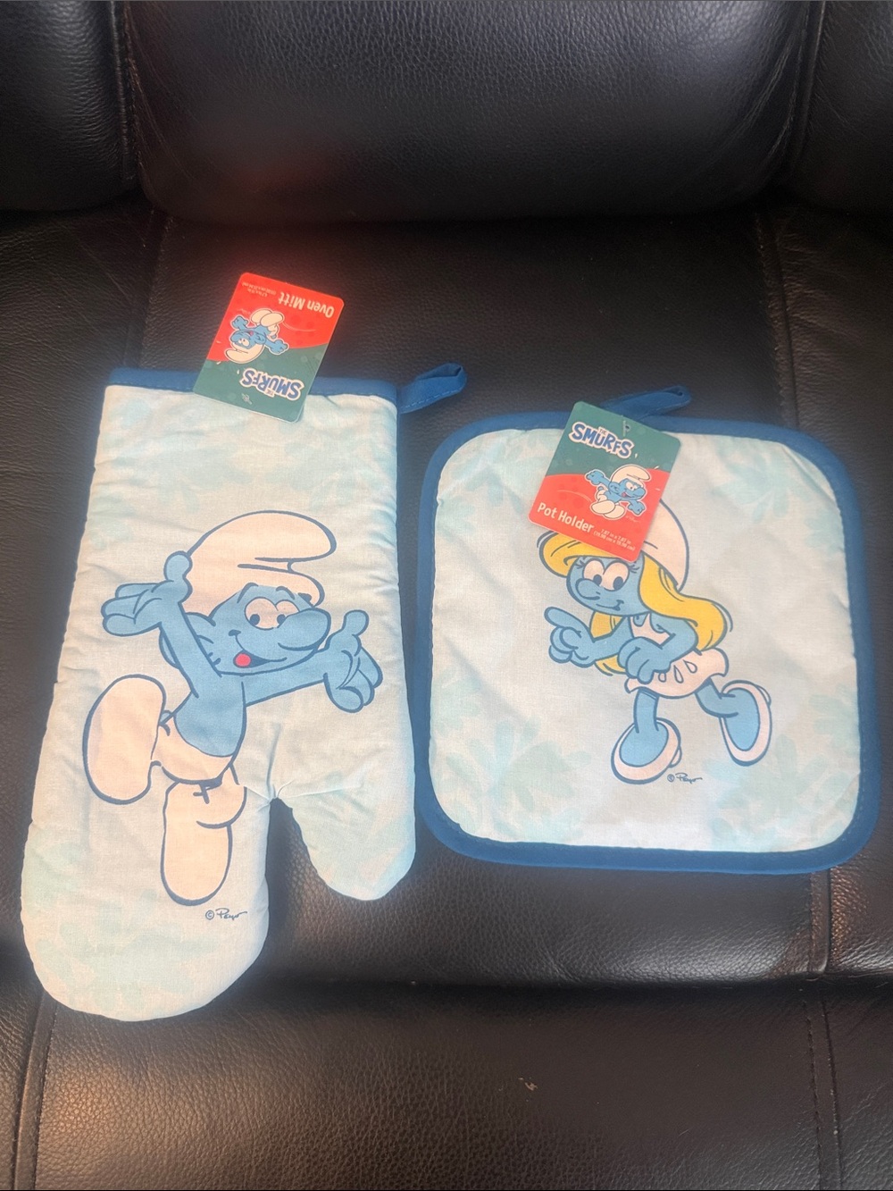 Smurfs Oven Mitt & Pot Holder—Brand New
